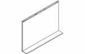 Lumibloc Miroir tablette 105 cm, rampe d&#039;éclairage au choix