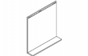 Lumibloc Miroir tablette 70 cm, rampe d&#039;éclairage au choix