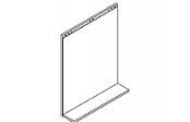 Lumibloc Miroir tablette 60 cm, rampe d&#039;éclairage au choix